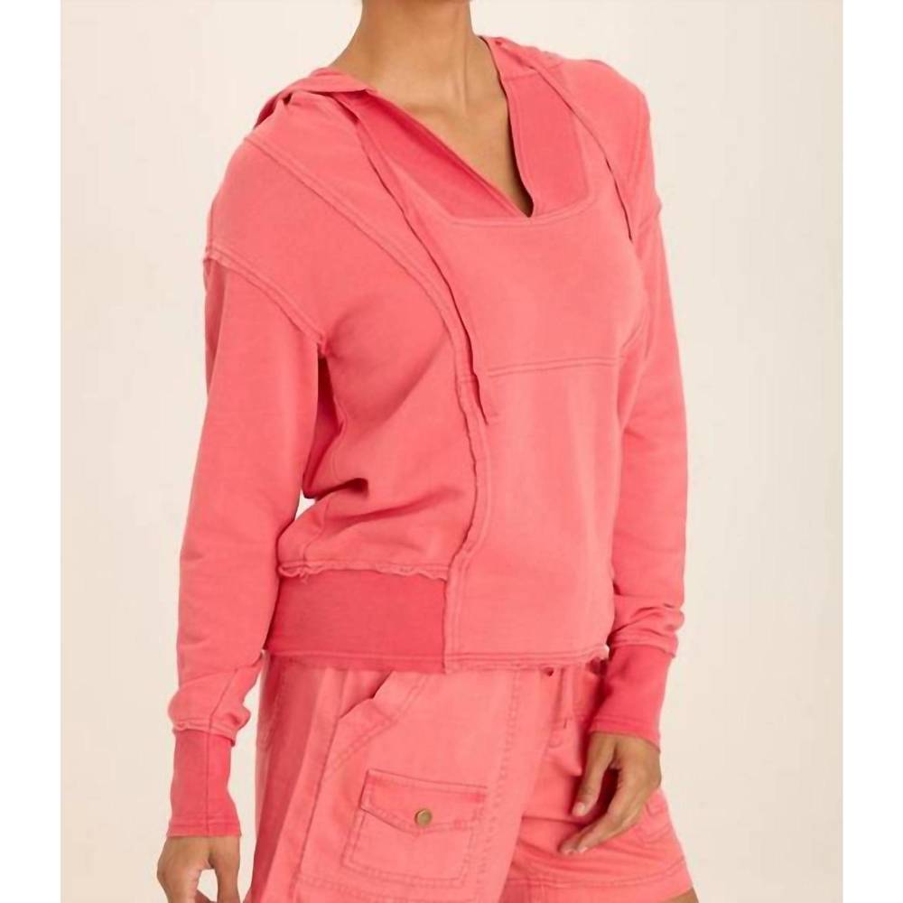 NEW XCVI terry rosalyn hoodie in retro - Picture 3 of 4